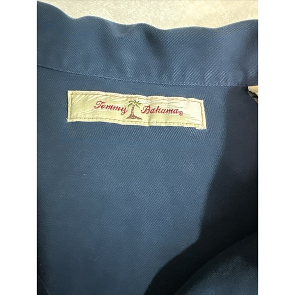 Tommy Bahama Blue Shirt Mens XL 100% Silk Short Sleeve Button-Up - Picture 3 of 15